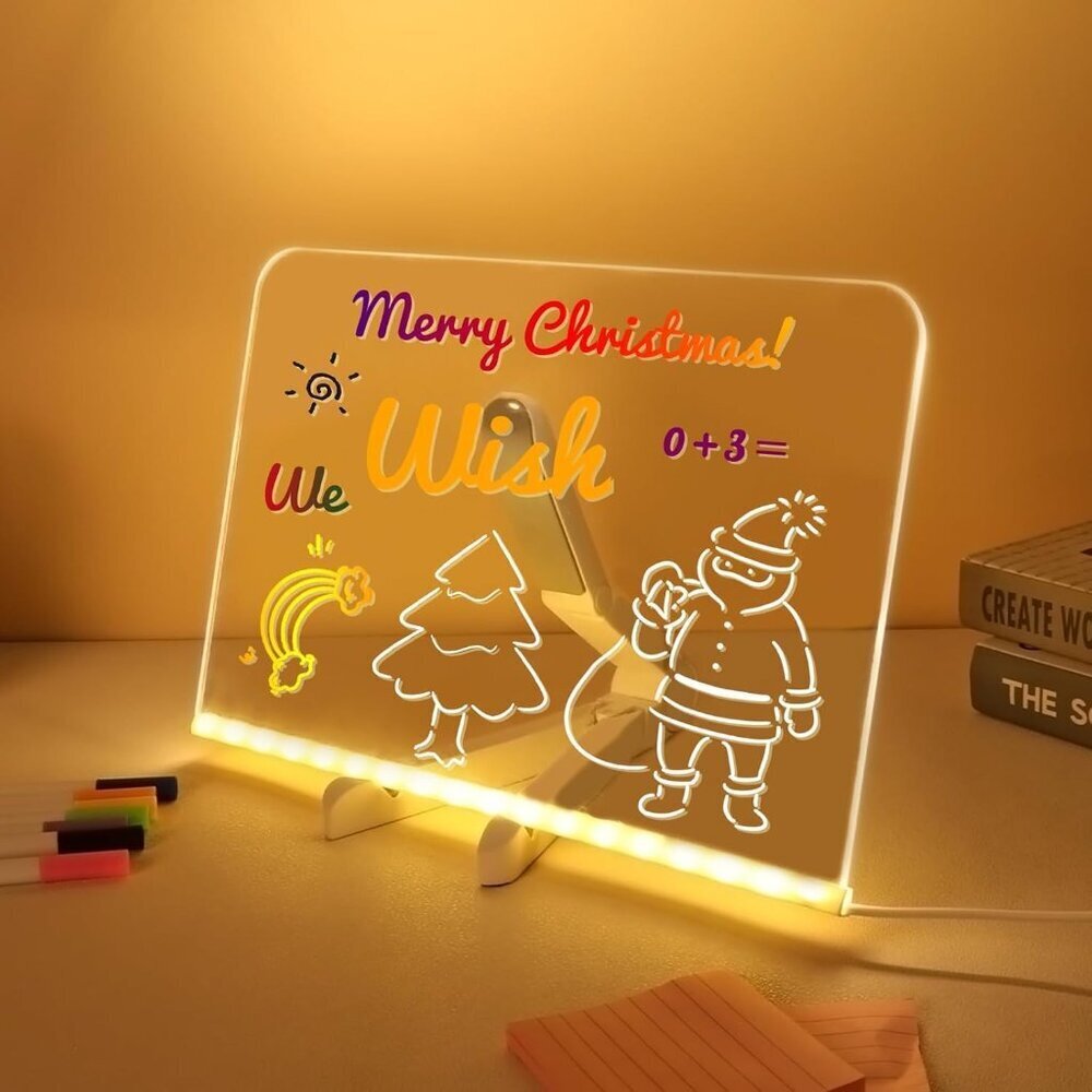 LED Note Board with Colors 12-Color Illuminated Acrylic Drawing Board - Dry-Eras